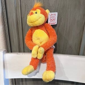 Fiesta Orange and Yellow Plush Monkey